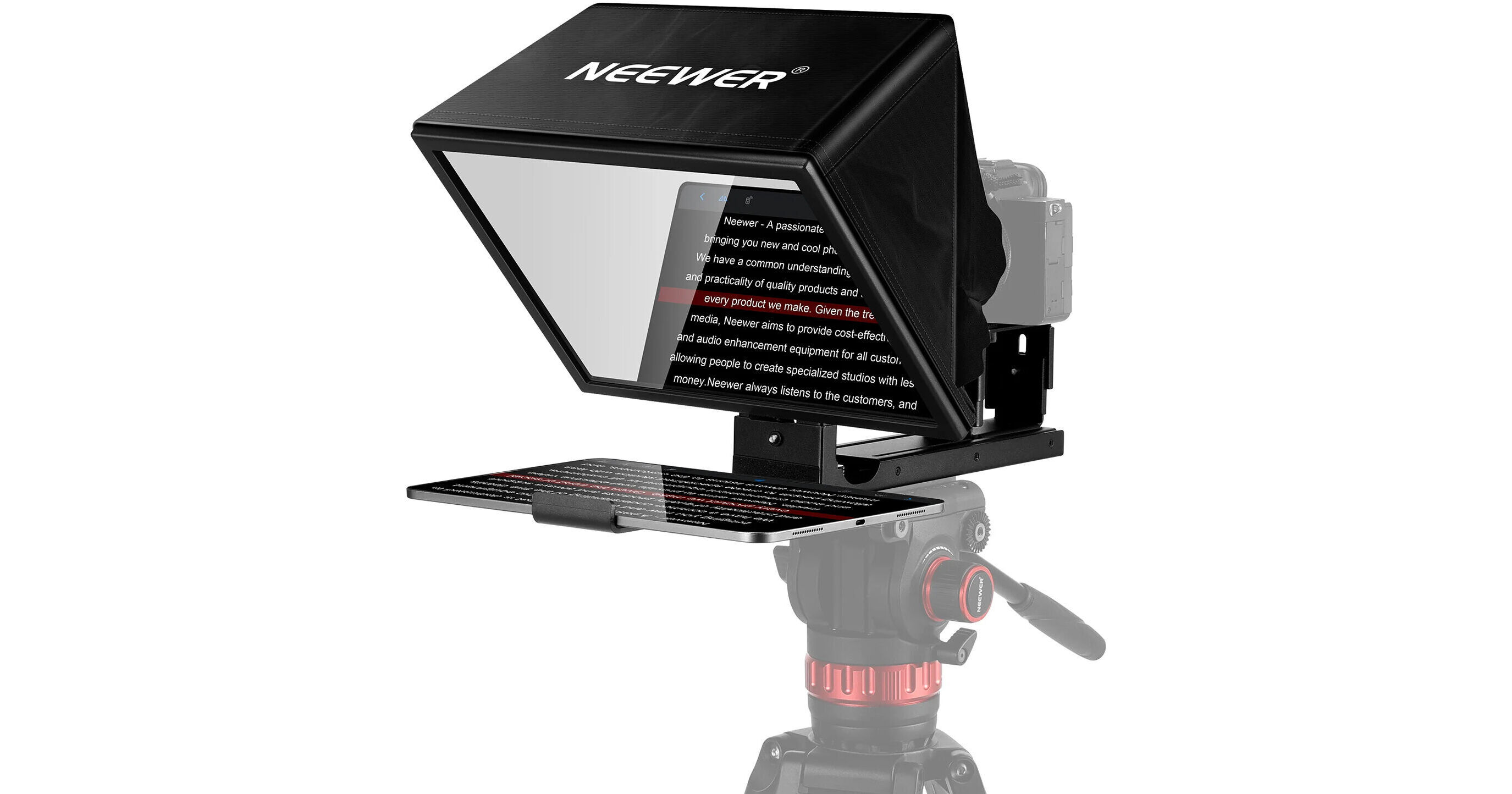 NEEWER teleprompter setup